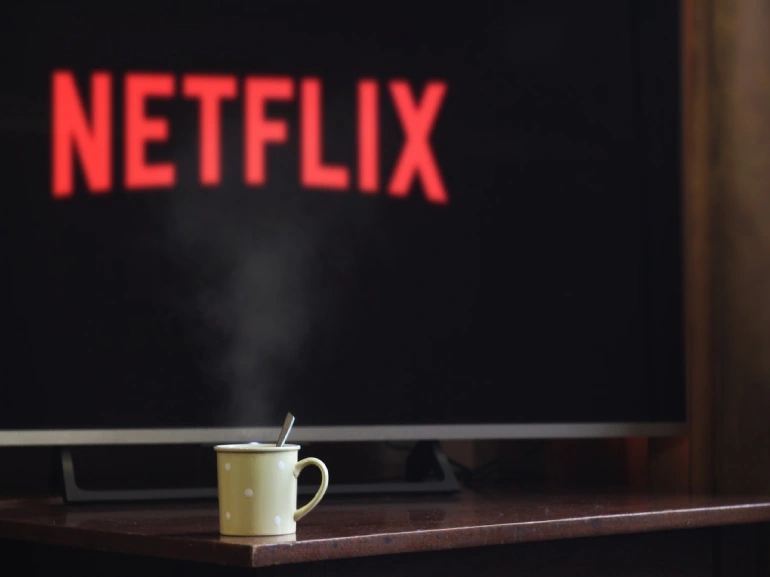 TV with Netflix logo on it