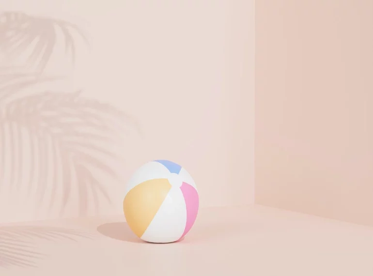 White Yellow and Blue Ball